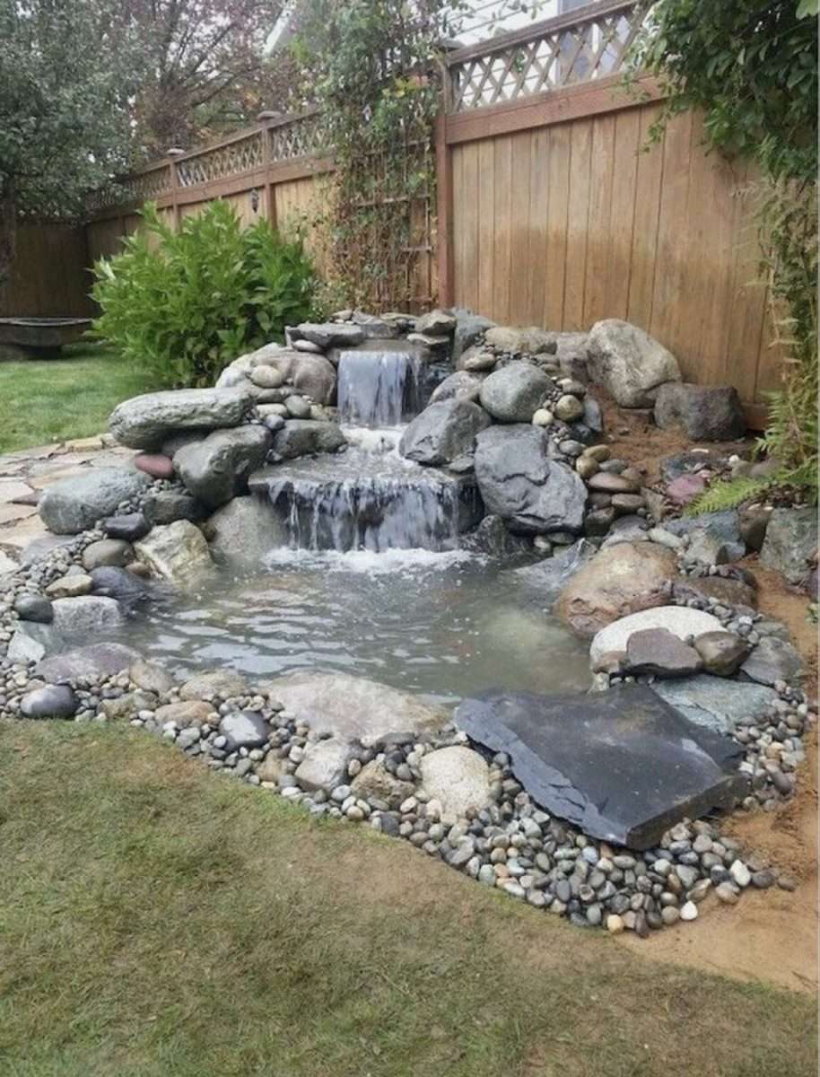 10 Backyard Pond Waterfall Ideas You