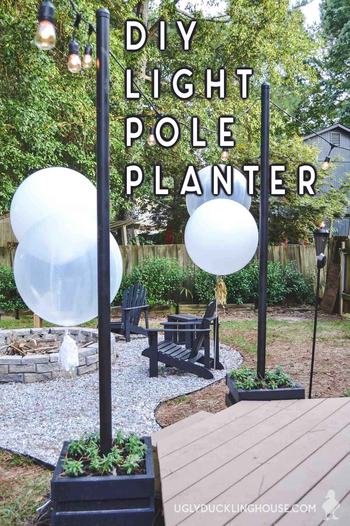 DIY Outdoor Light Pole Planters  Free Plans  Ugly ...