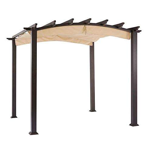 Garden Winds Replacement Canopy The Hampton Bay Arched Pergola ...