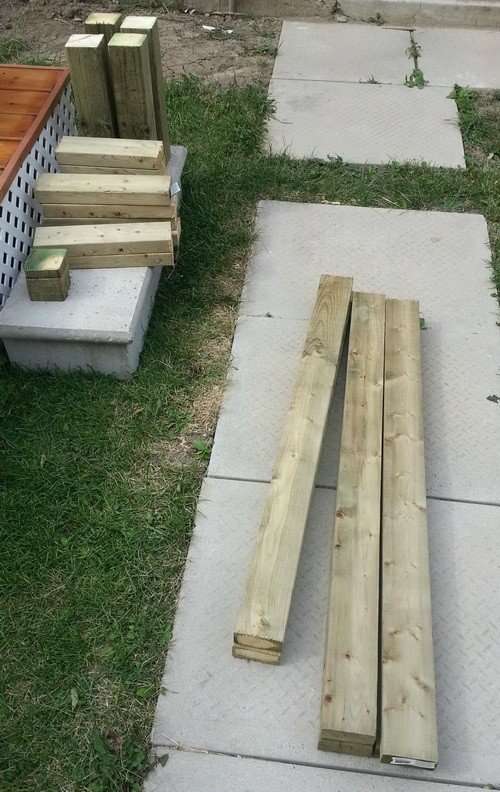 How To Build A Simple Patio Deck Bench Out Of Wood Step By ...
