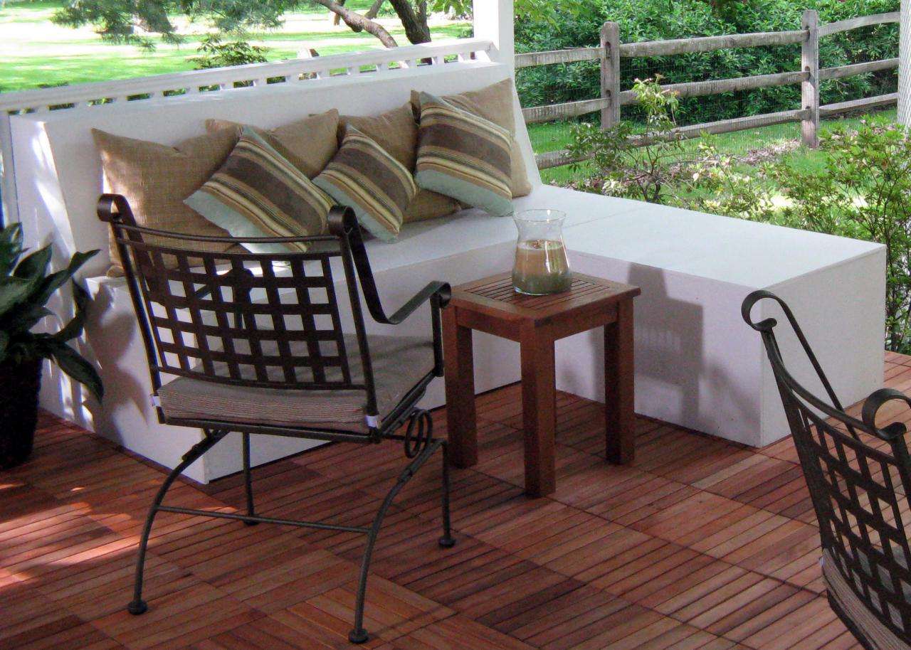 How to Build Outdoor Patio Bench with Ottoman
