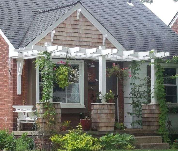 Pergola on a gable front