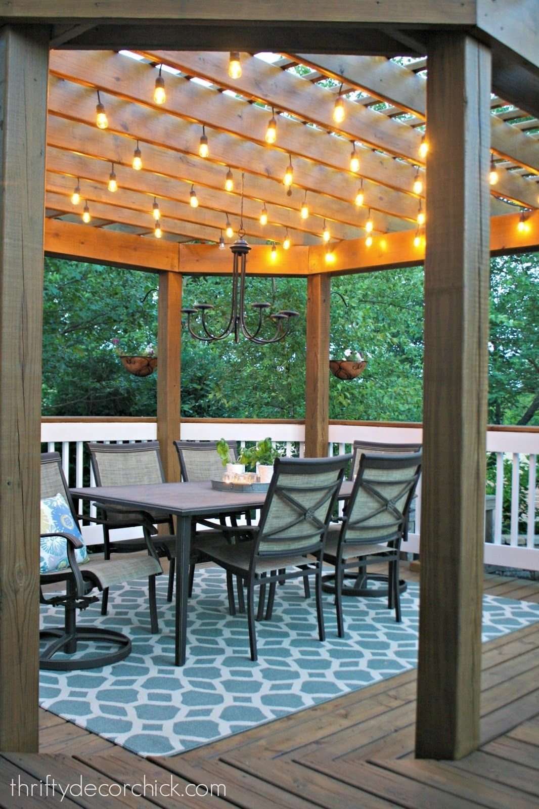 15 Inspirations of Outdoor Hanging Lights for Pergola