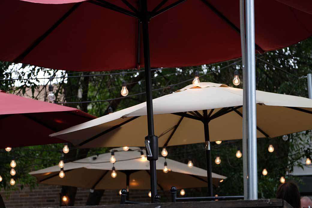 How To Put Lights On A Patio Umbrella, How To Add Lights Outdoor Umbrella