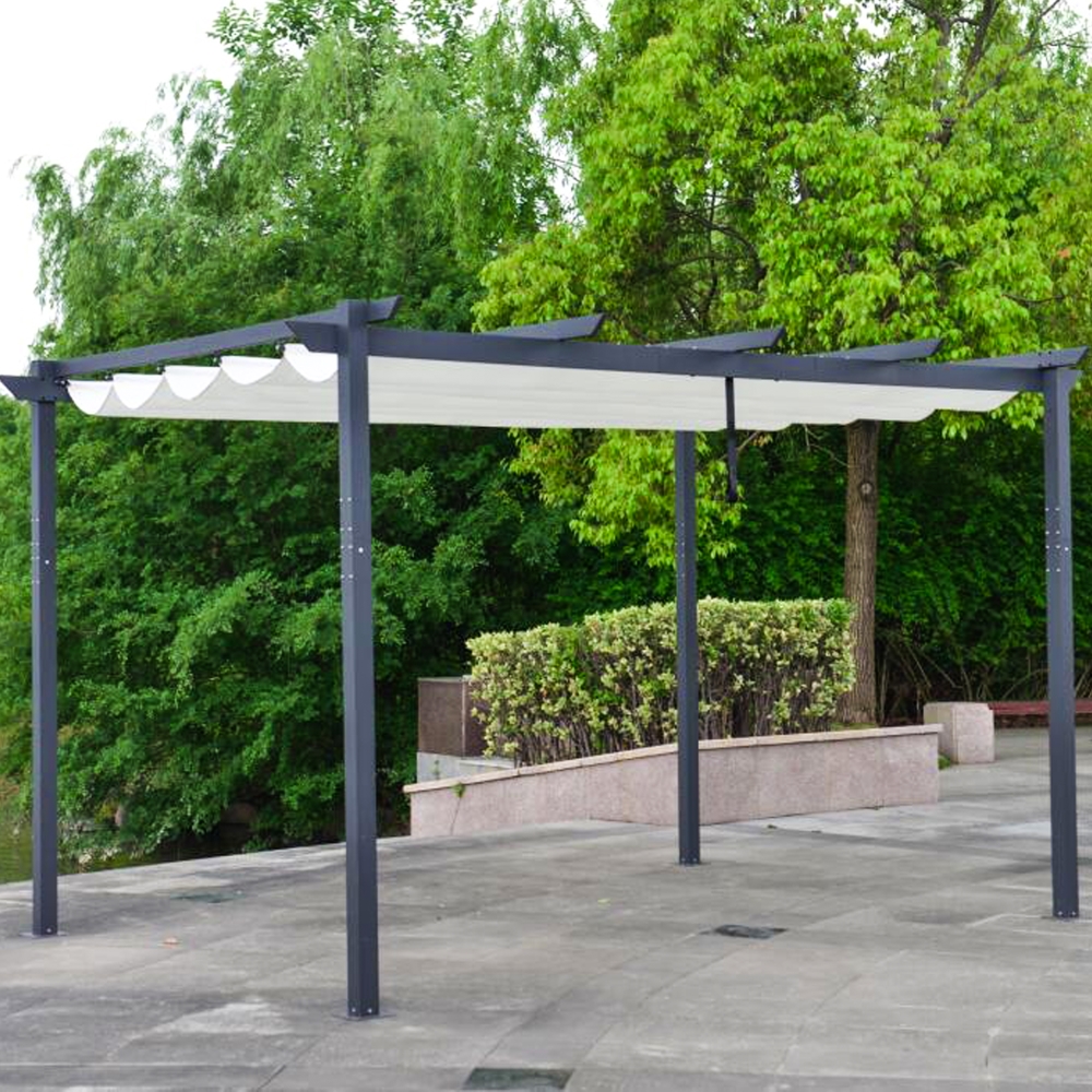 ALEKO Aluminum Outdoor Retractable Canopy Pergola