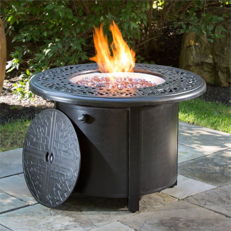 Alfresco Home Kinsale 36"  Round Gas Fire Pit with Burner Kit