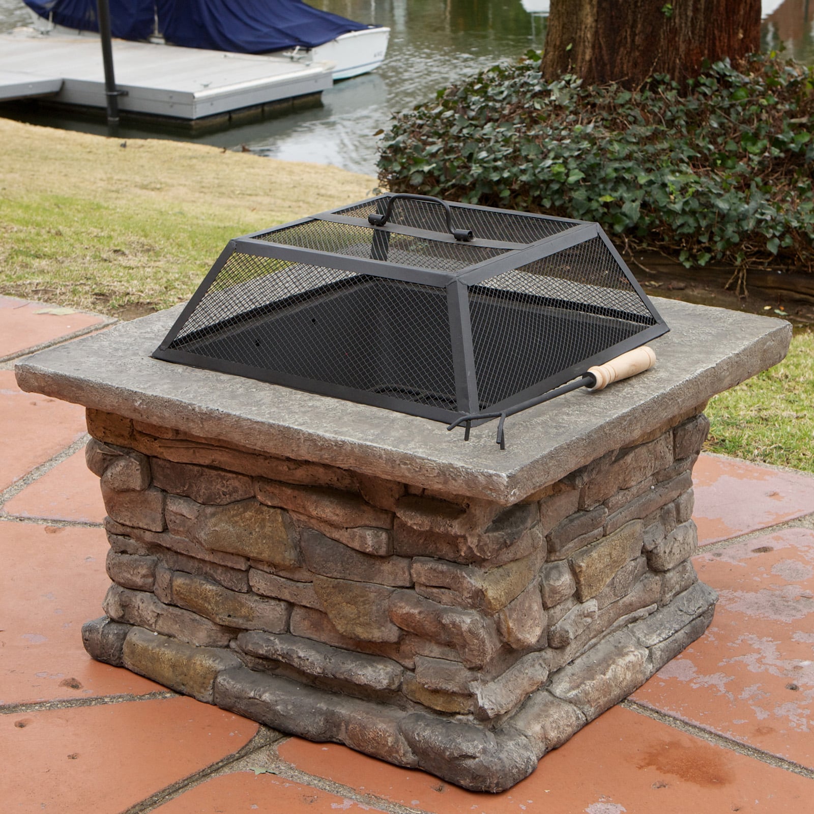 Best Selling Home Decor Corporal Square Wood Burning Fire Pit