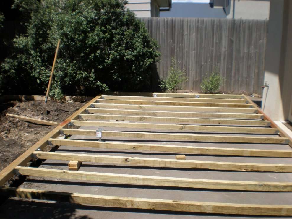 Build A Deck Over Concrete Patio, Wooden Deck Over Concrete Patio