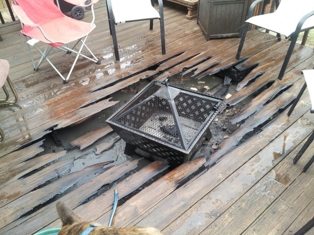 Can You Put Fire Pit On Wood Deck