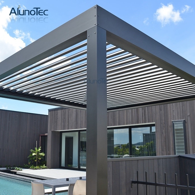 China Waterproof Louvre Roof System Pergola Louver Roof