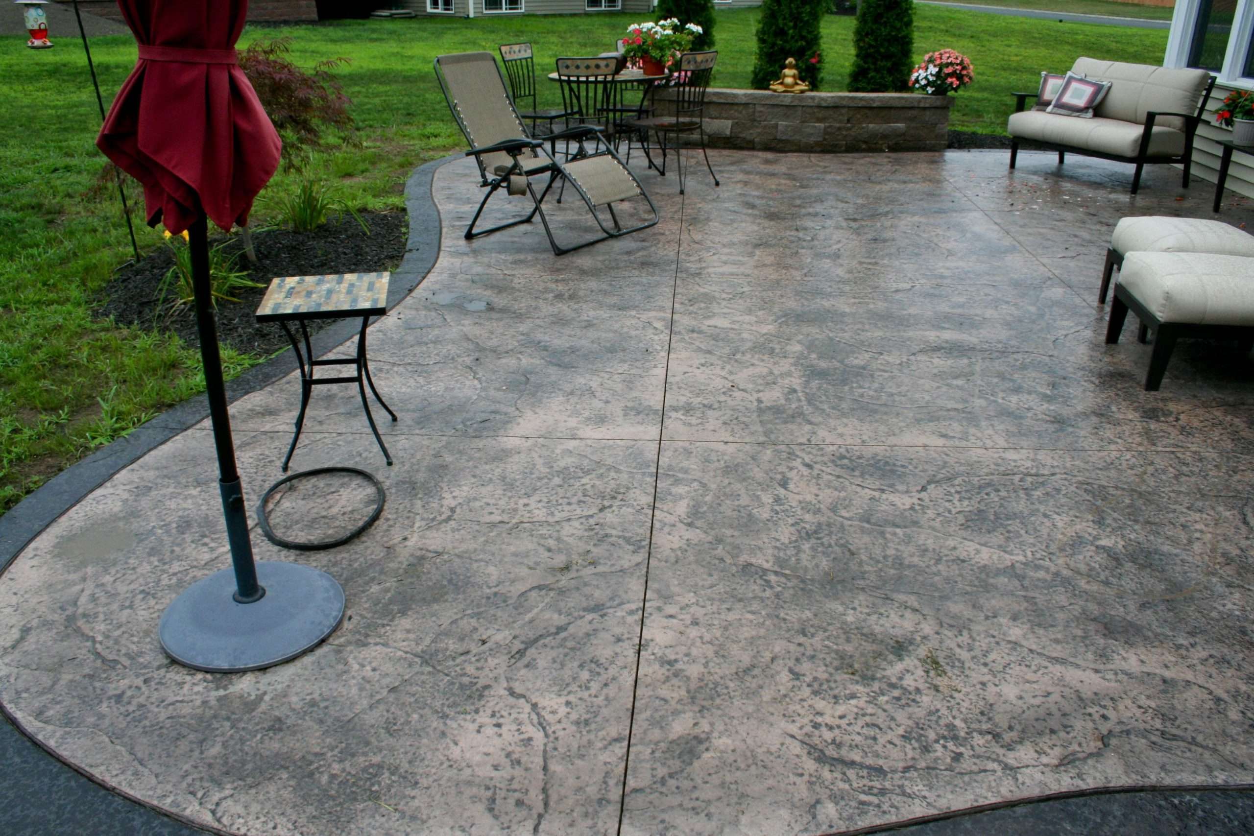 Concrete patio designs, Poured concrete patio, Concrete patio