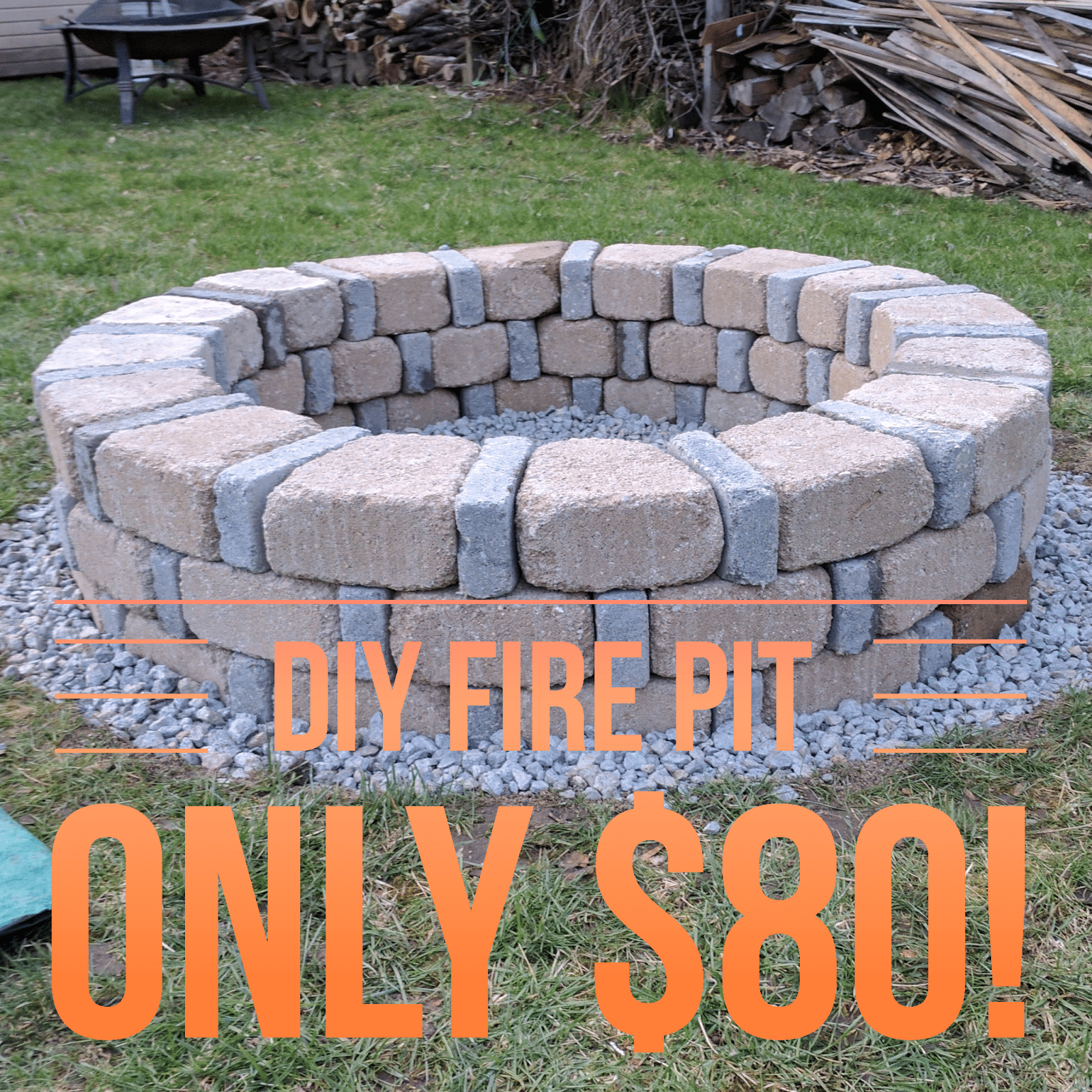 DIY Brick Fire Pit For Only $80