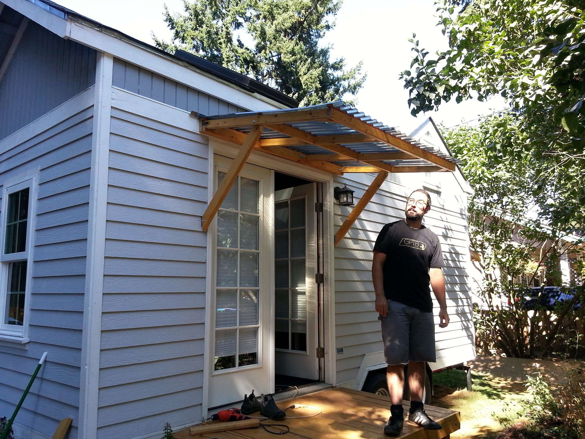 Door Overhang Plans Wooden Canopy Roof Porch Awning ...