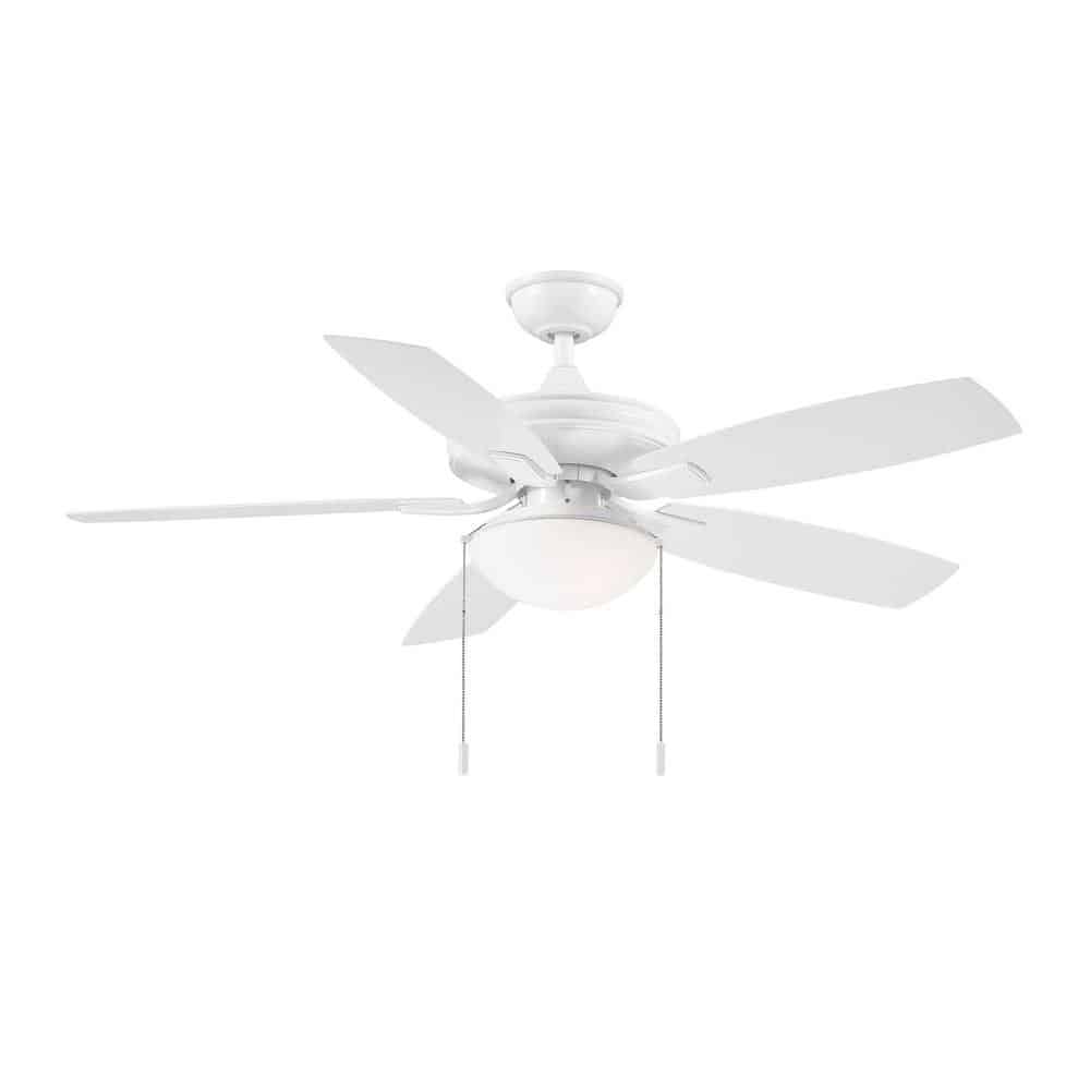 Hampton Bay Gazebo III 52"  White LED Indoor/Outdoor Ceiling Fan with ...