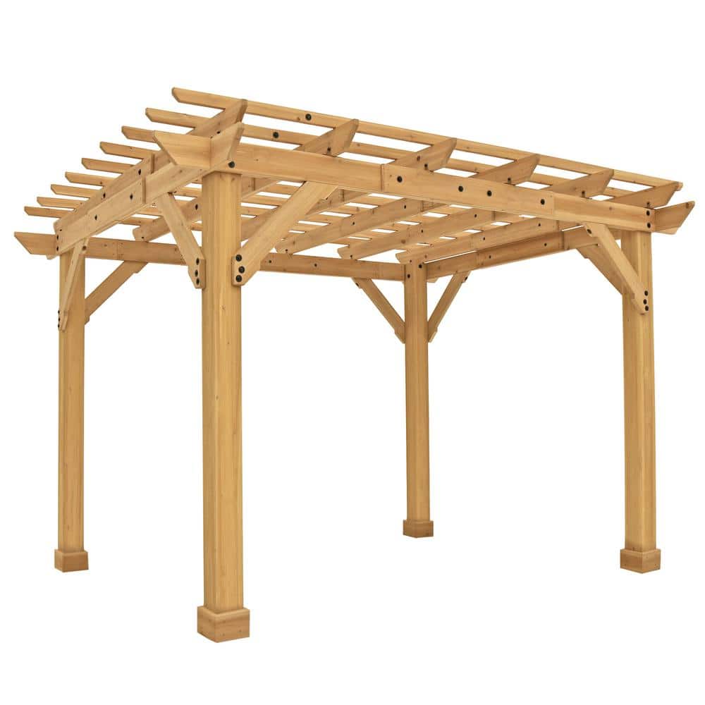 Have a question about Yardistry 10 ft. x 12 ft. Meridian Cedar Pergola ...