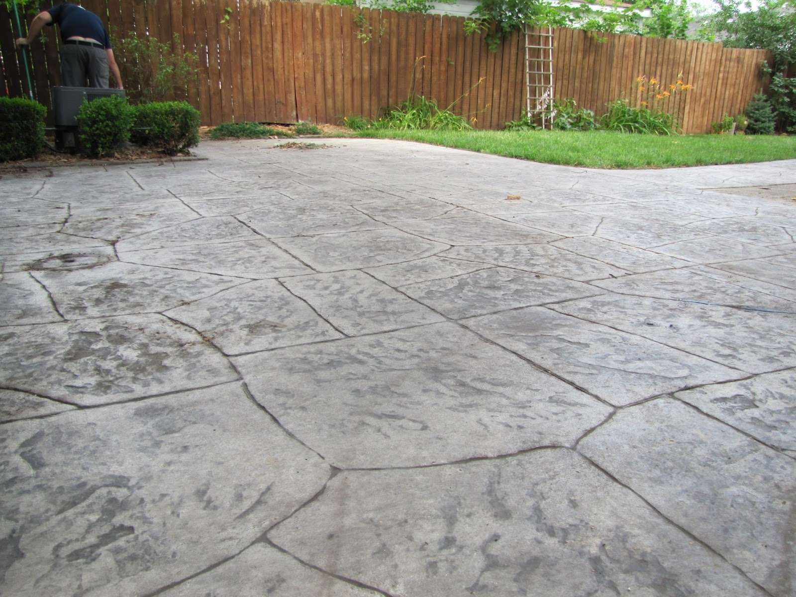 House dash Home: Sealing a Stamped Concrete Patio