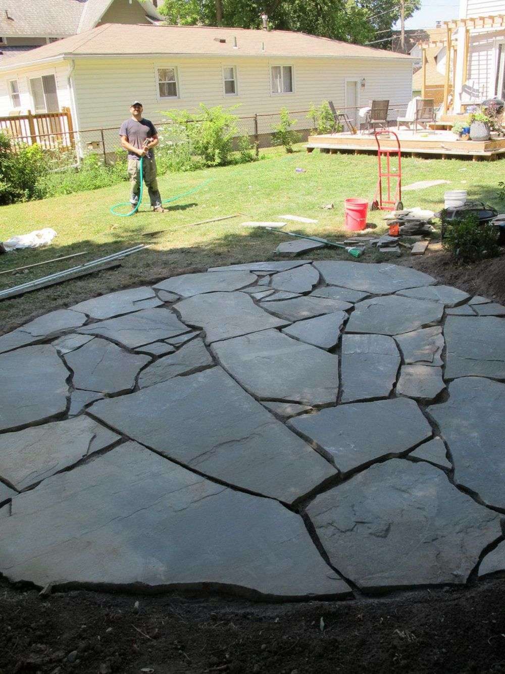 How To Build A Flagstone Patio On Uneven Ground ...