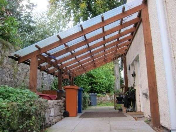 How To Build A Patio Cover With Corrugated Plastic Roof ...