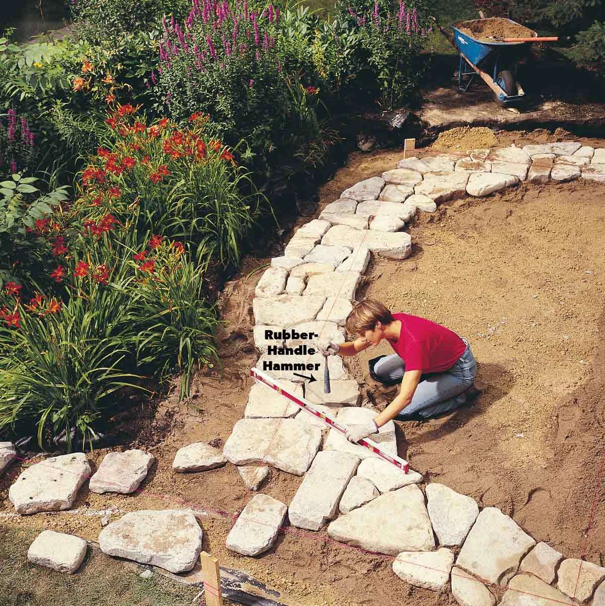 How To Build a Stone and Brick Patio for Your Backyard ...