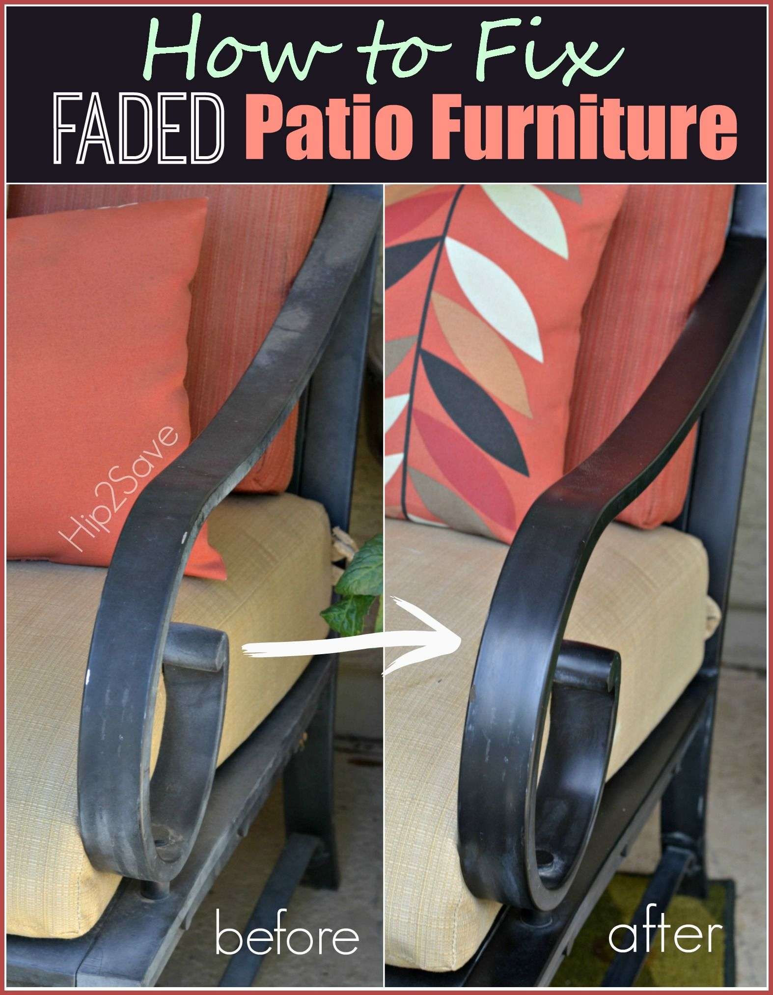 How to Fix Faded Aluminum Patio Furniture Using Just ONE ...