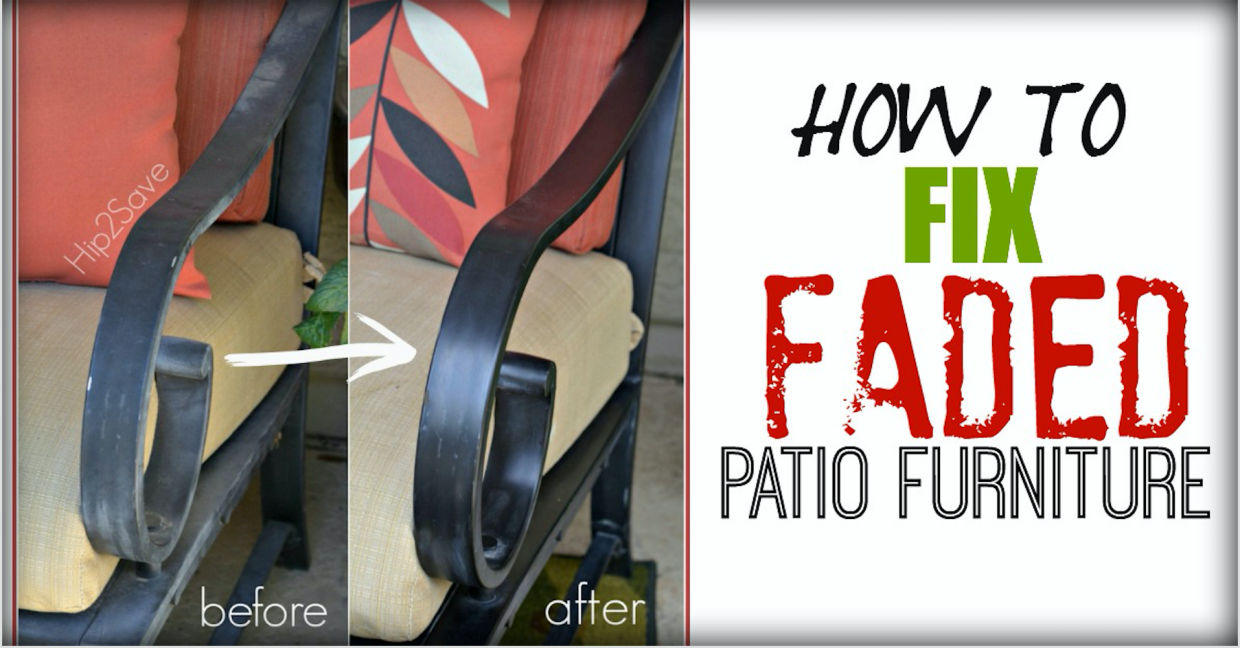 How to Fix Faded Aluminum Patio Furniture Using Just ONE ...