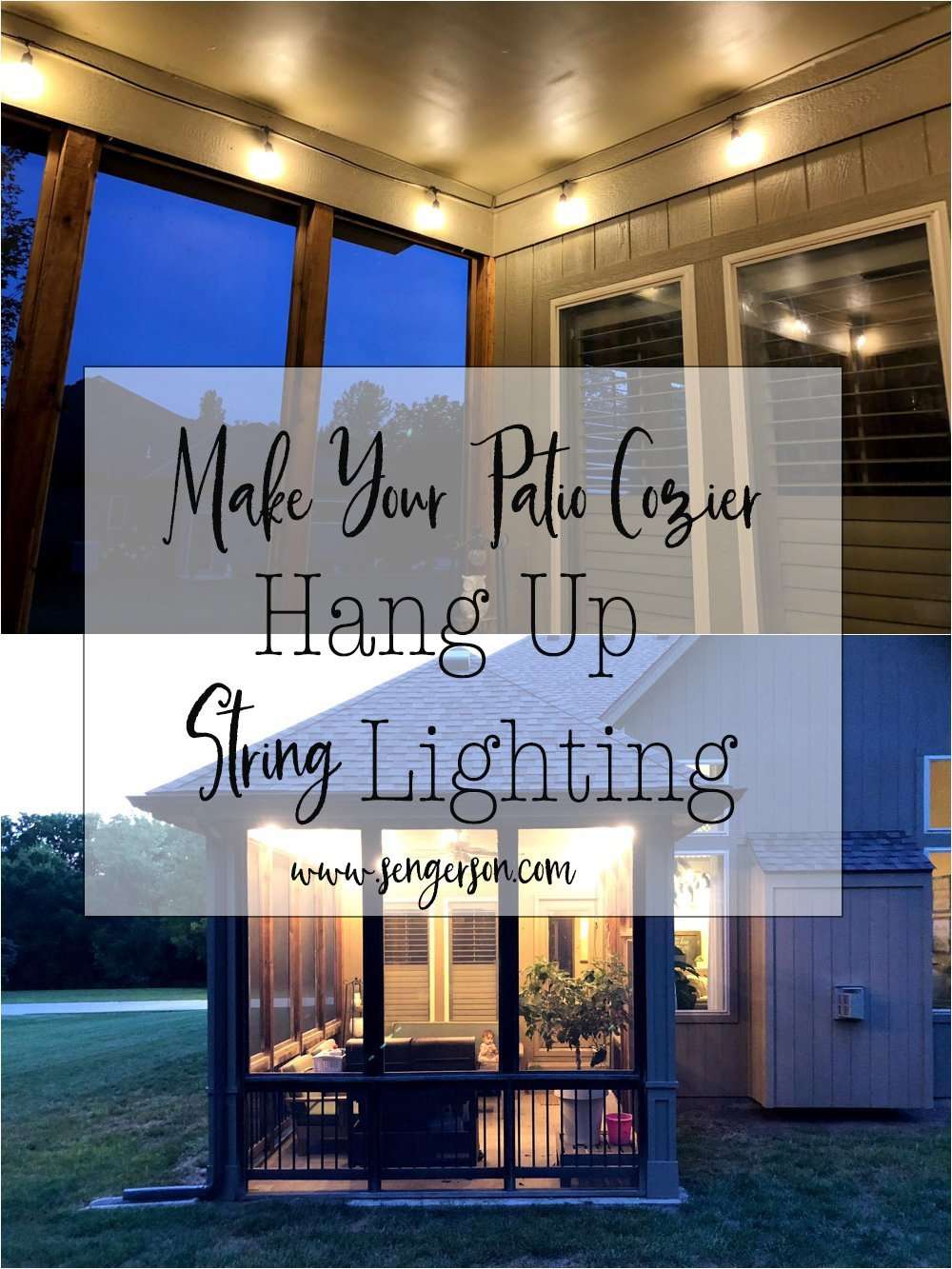 How to Hang String Lights on Covered Patio
