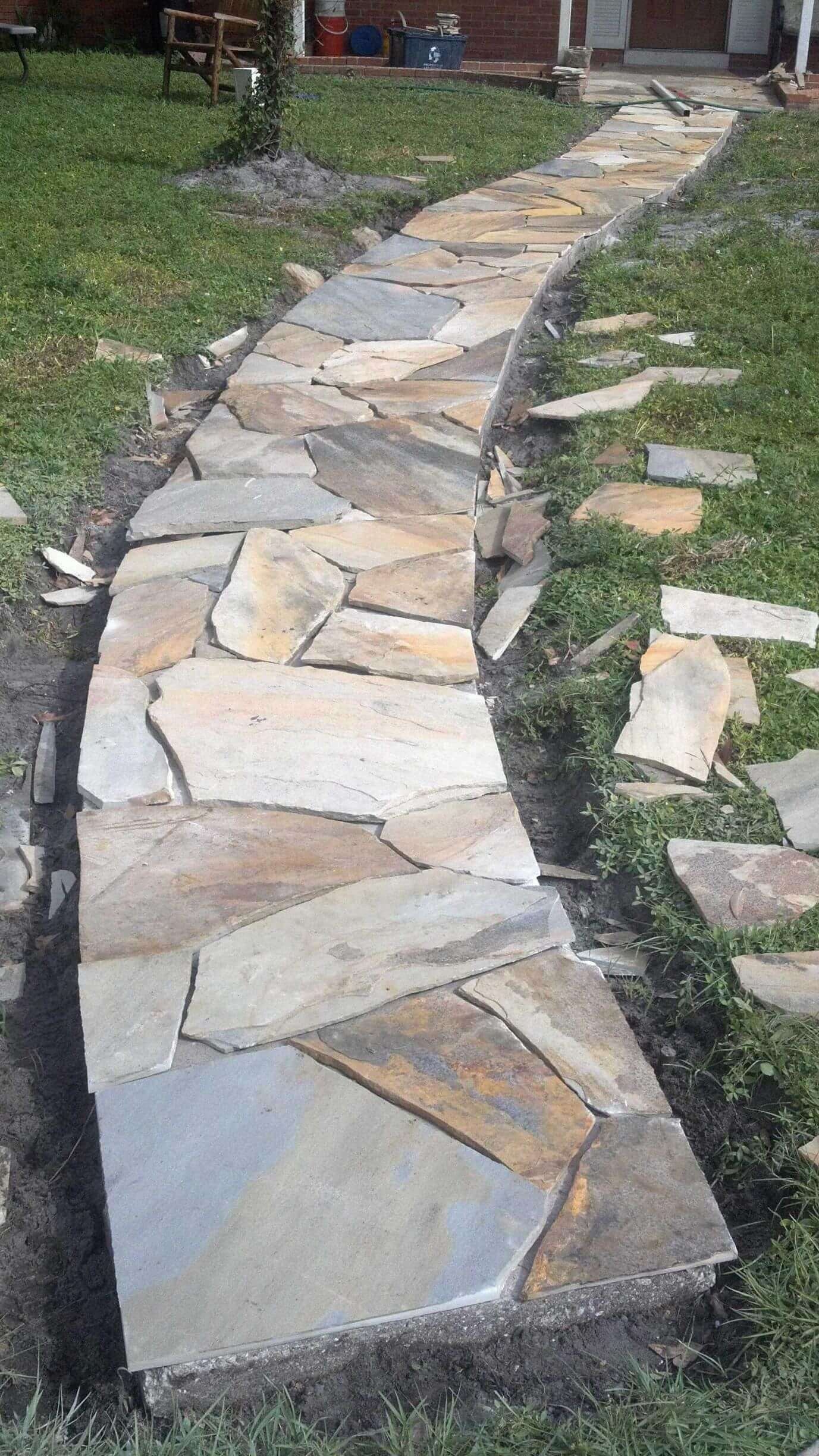 How To Install Flagstone Patio