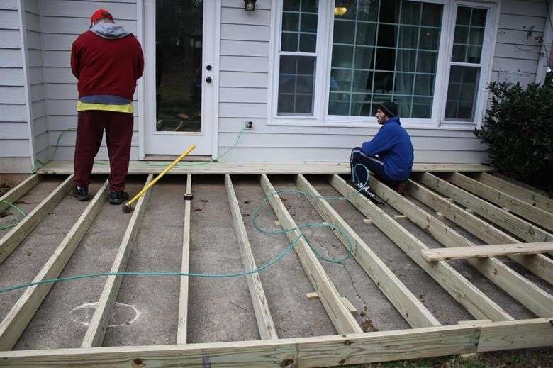 Deck Be Built Over A Concrete Patio, Is It Easier To Build A Deck Or Patio
