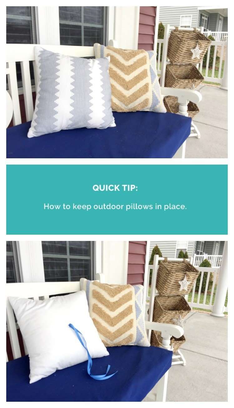 Keep your outdoor pillows in place
