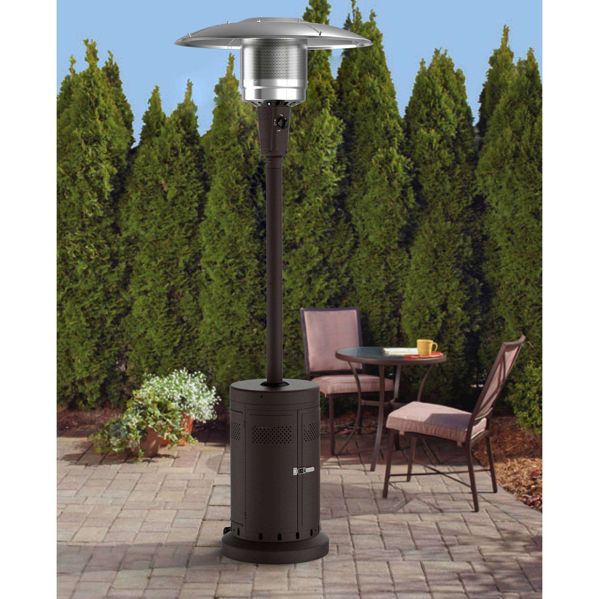Mainstays Large Outdoor Patio Heater Powder Coat Brown ...