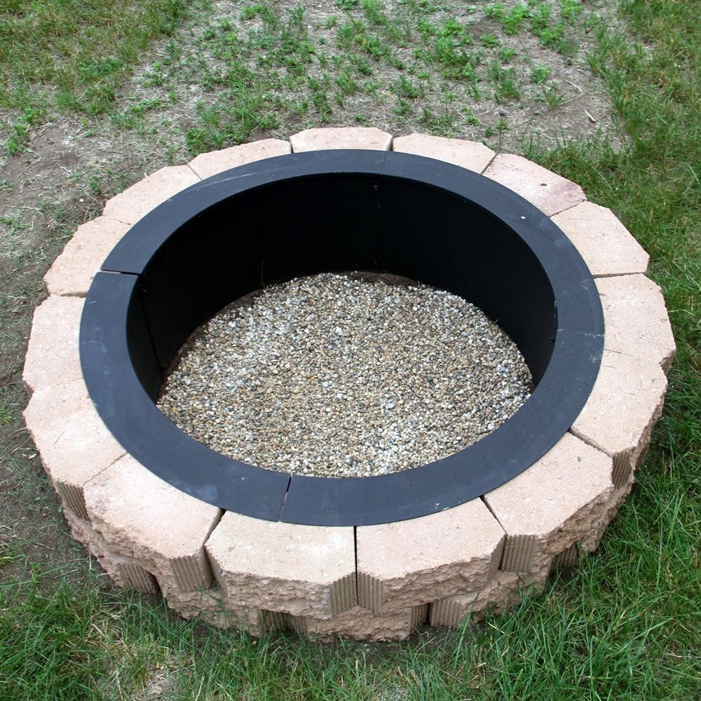 MAKE YOUR OWN STEEL FIRE PIT RIM IN GROUND LINER BUILD YOUR OWN OUTDOOR ...