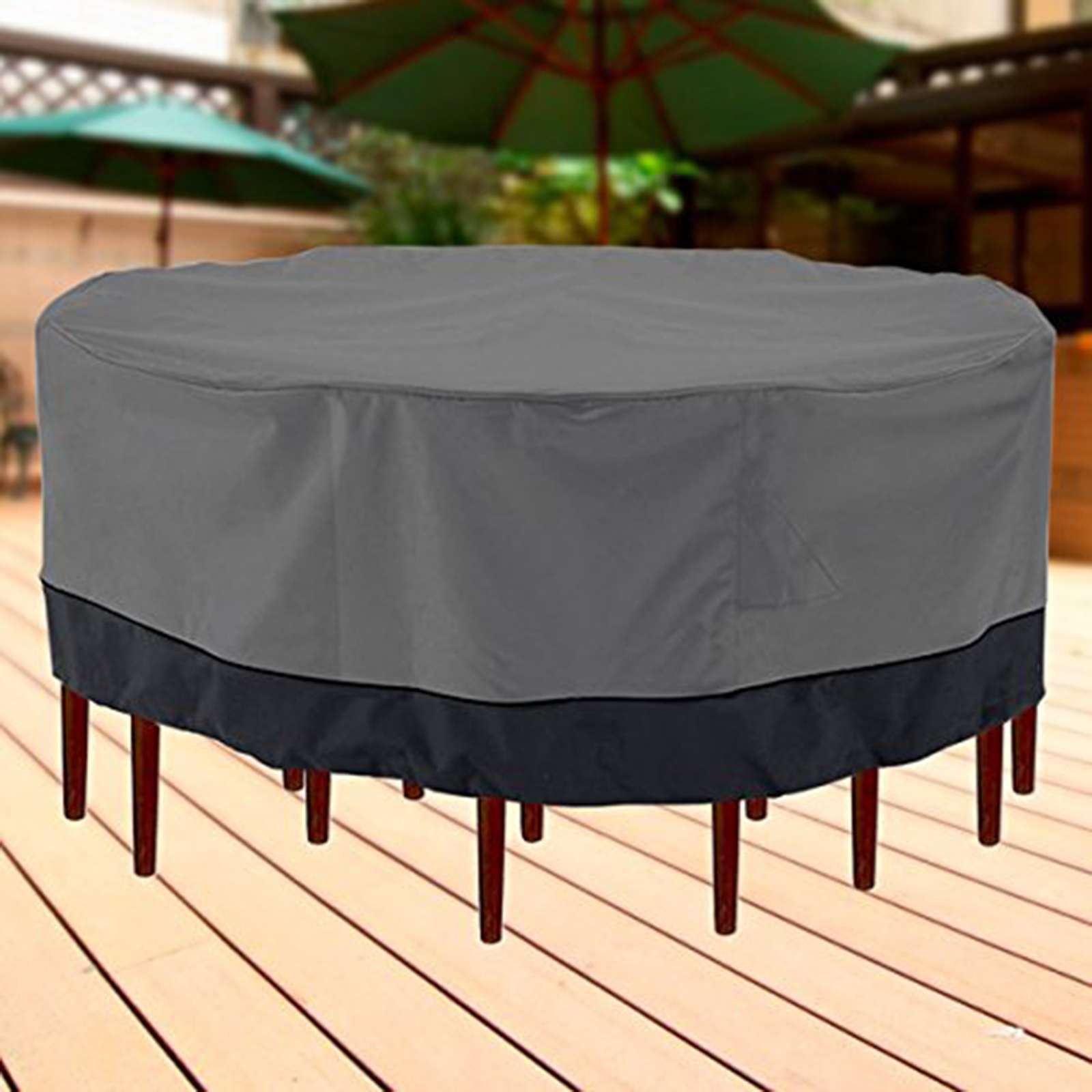 NEH® Outdoor Patio Furniture Table and Chairs Dark Gray ...