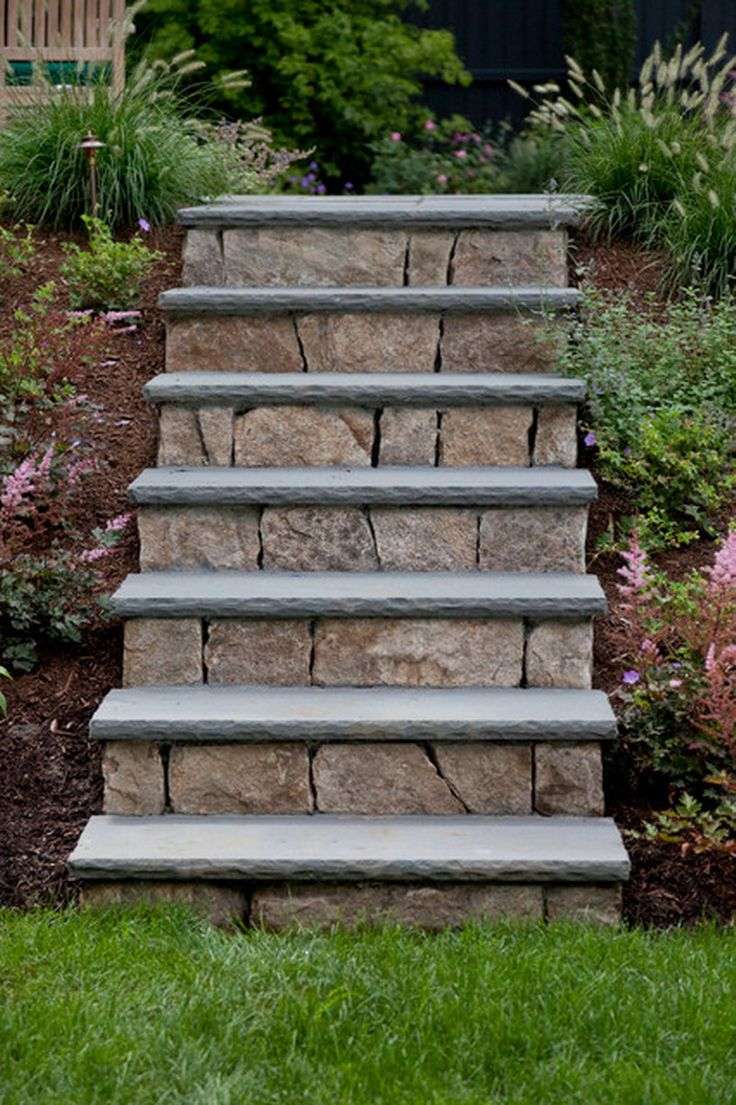 Nice Decorative Small Stone Garden Patio Steps ...