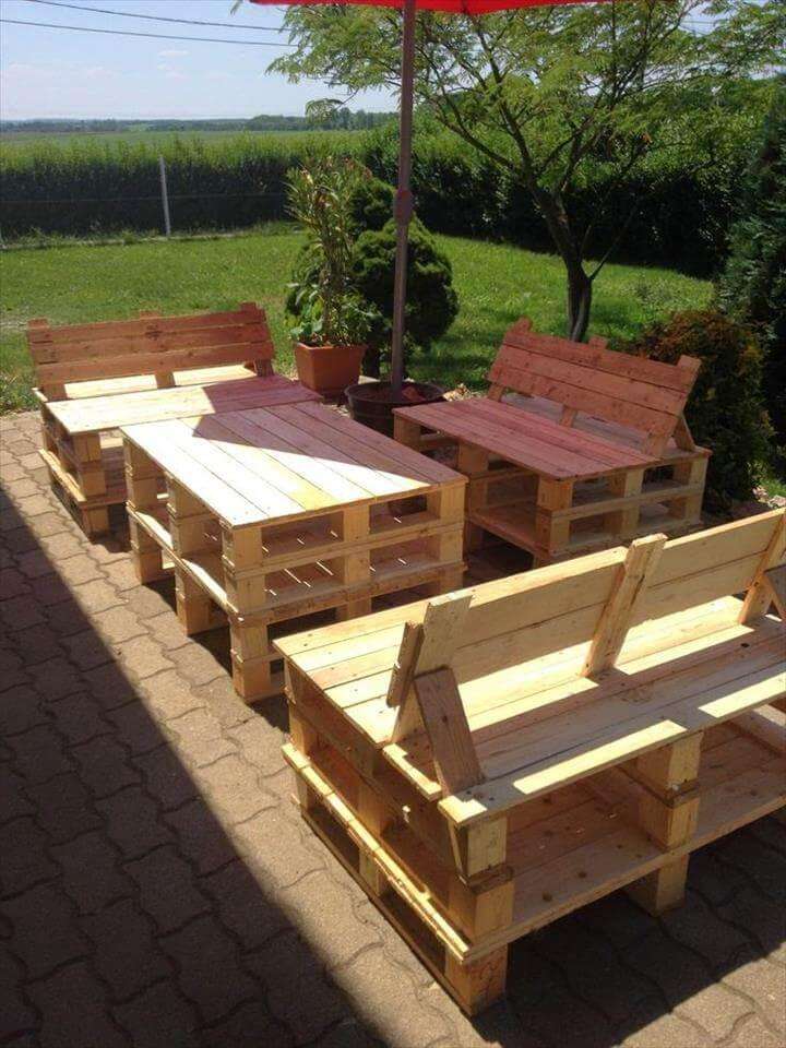 Patio Furniture Set Made From Pallets