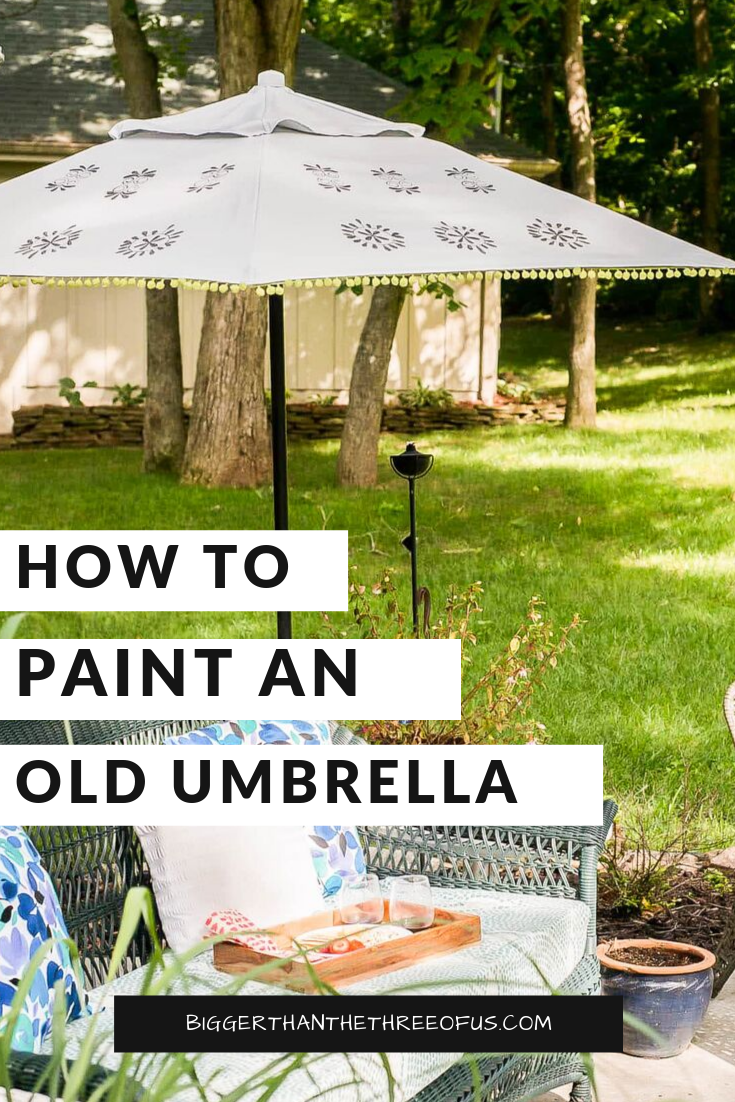 Patio Umbrella Makeover Featuring How to Paint an Umbrella ...