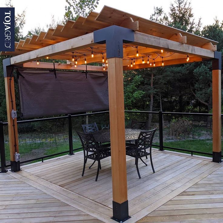 Pergola Kit with SHADE SAIL for 6x6 Wood Posts in 2021
