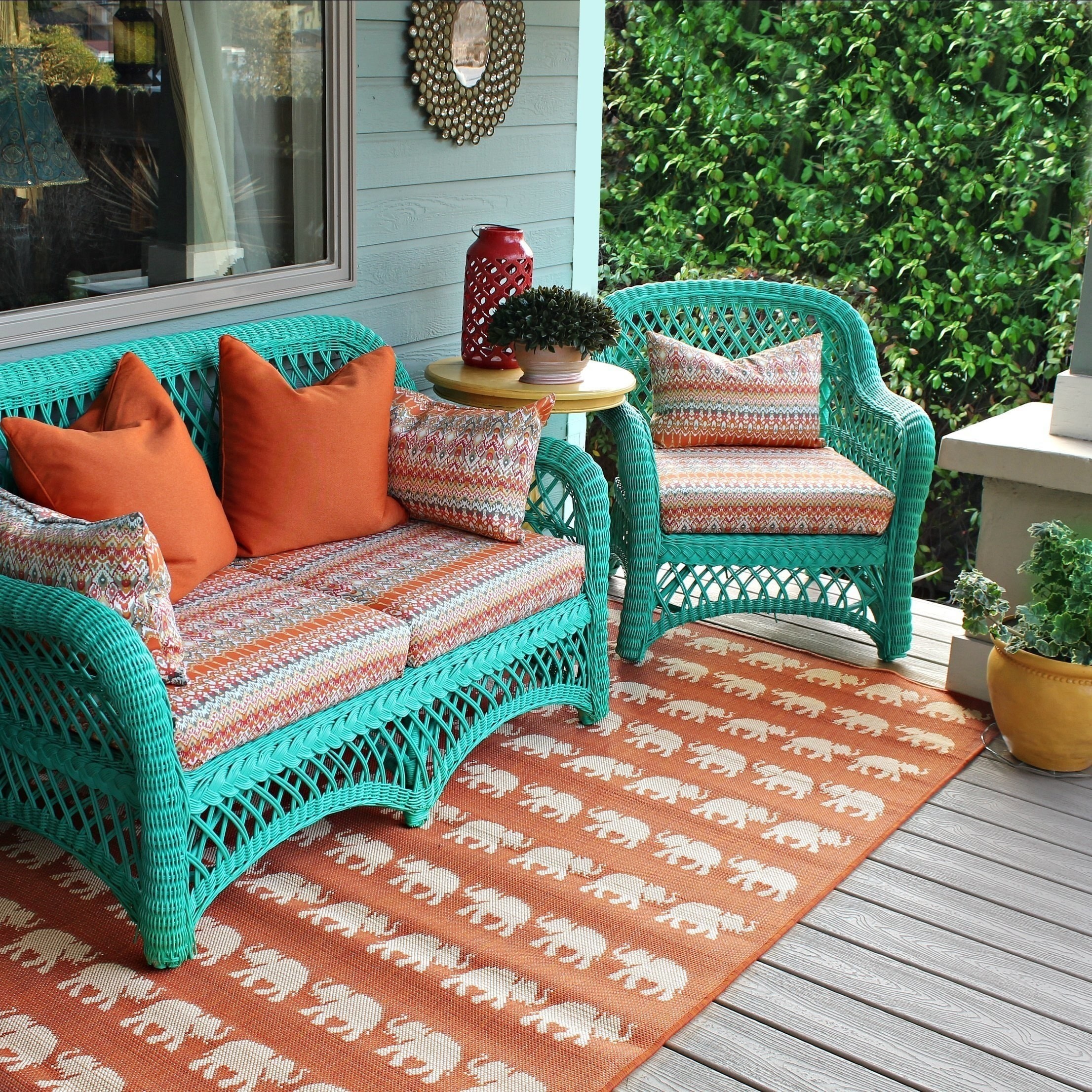 Plain Indoor Outdoor Waterproof Garden Furniture Pad Cushion Covers 24 ...
