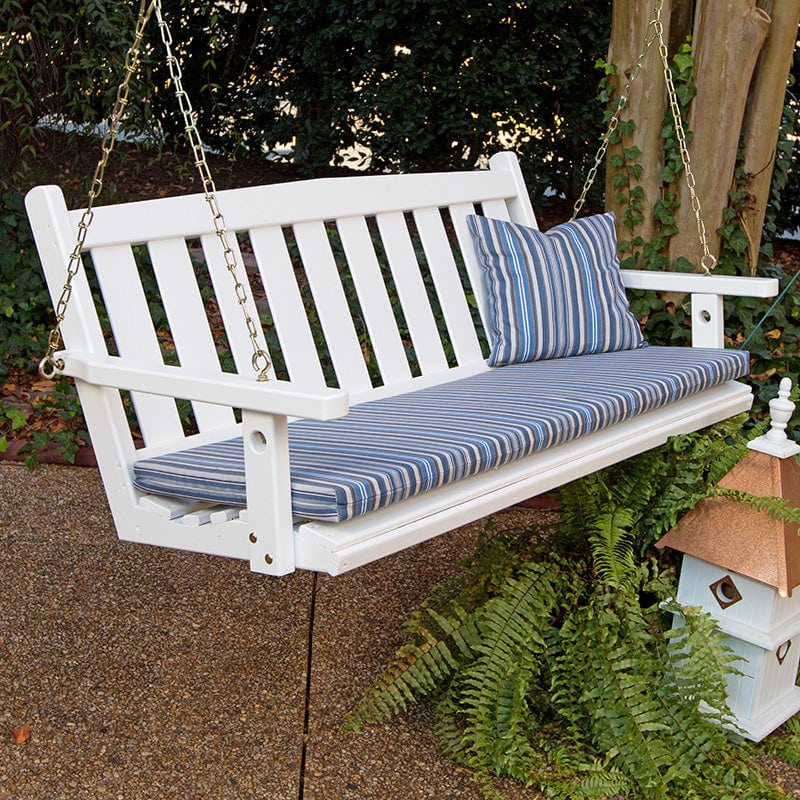 Porchgate Amish Made Mission White Porch Swing With Chains ...