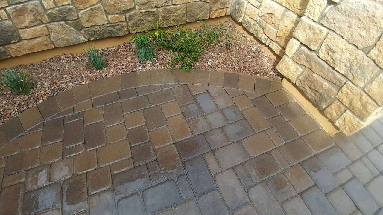 Removing paint stains from concrete pavers