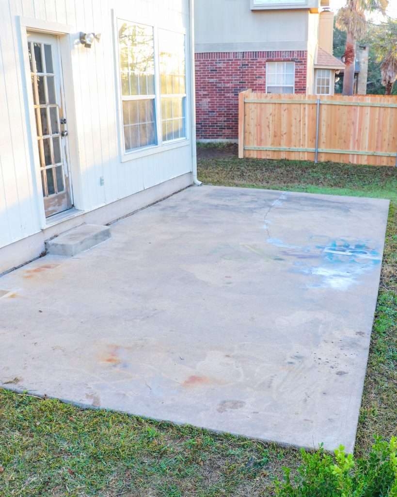 Resurfacing a concrete patio for a budget DIY patio ...