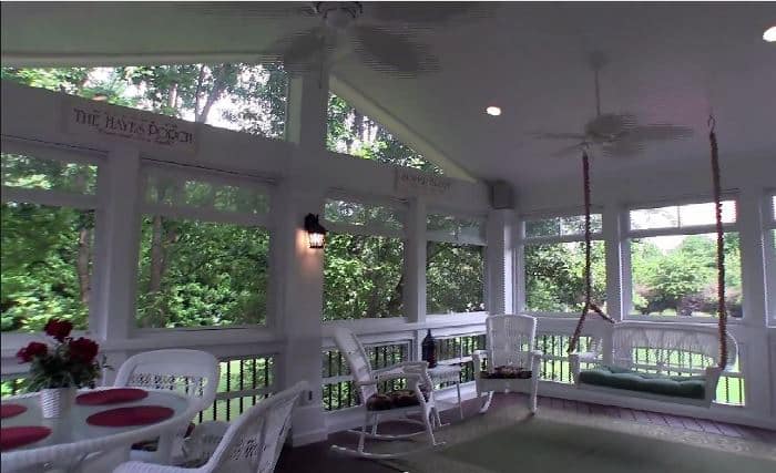 Screened Porch Addition With Windows To Keep Out Pollen