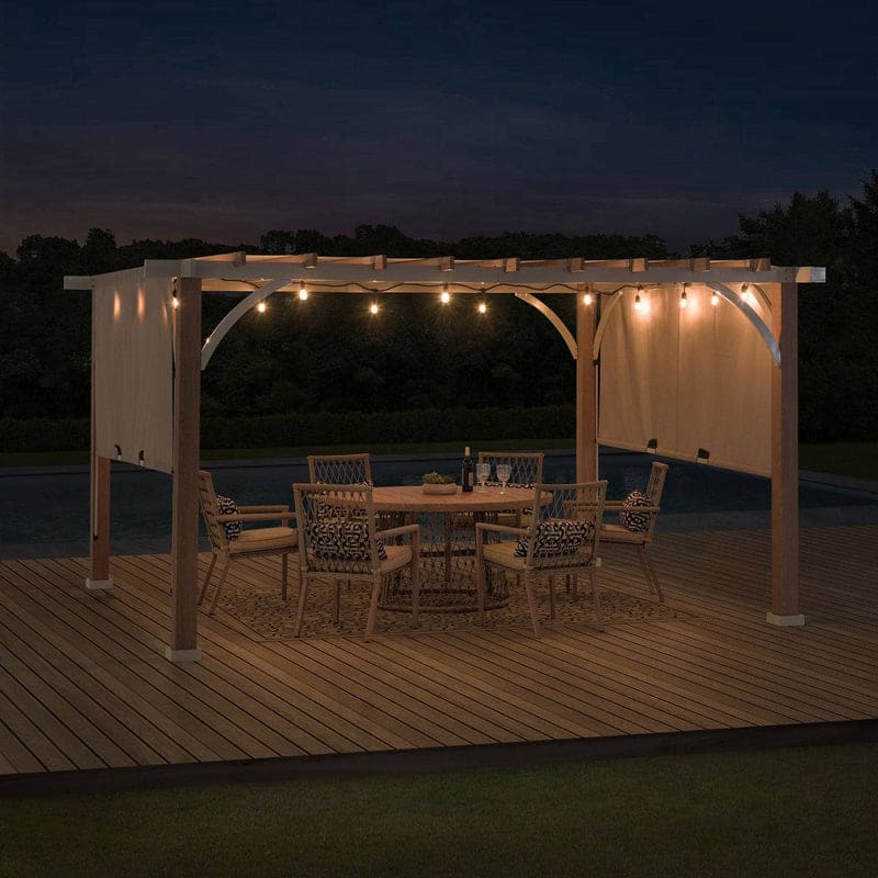 SummerCove Modern Patio 12x14 Pergola Kits with Canopy for Backyard...