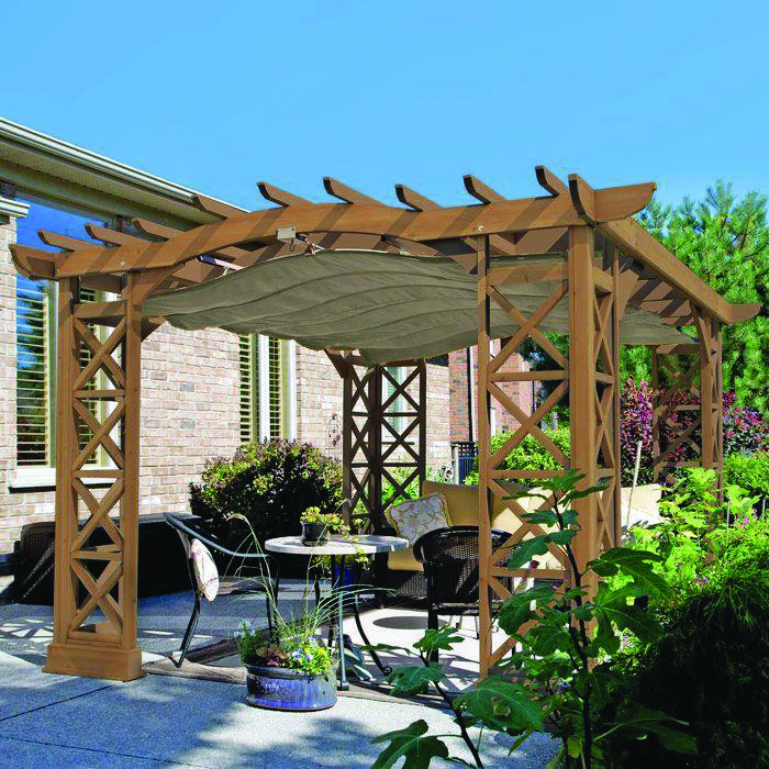 Surprising pergola with retractable canopy and sides just on shopy home ...
