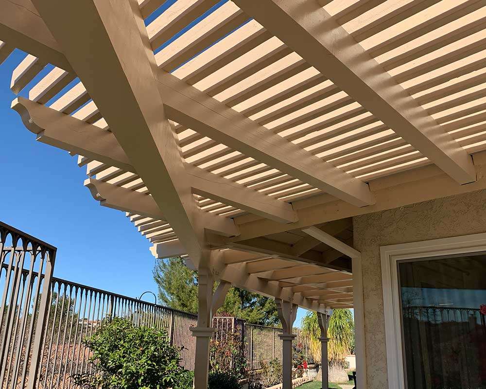 Wooden Lattice Patio Covers and Pergolas by Patiocovered.com